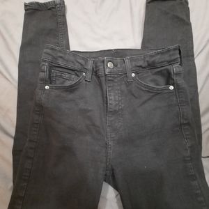 Moto distressed jeans